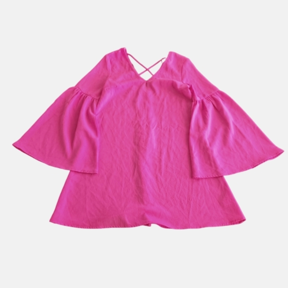 TCEC Tops - TCEC Womens pink top with bell sleeves size small